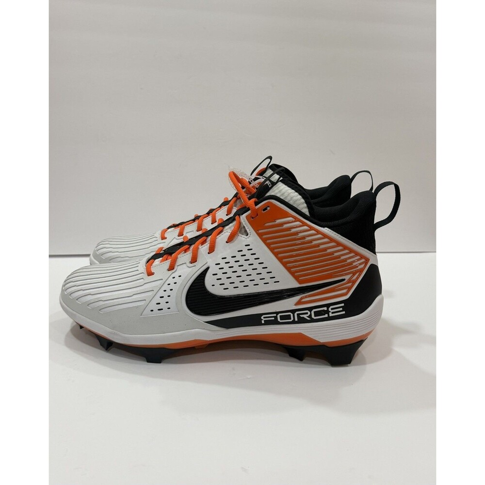 Nike Force Savage Pro 3 Lineman Football Cleats Men’s Size 16 White Orange